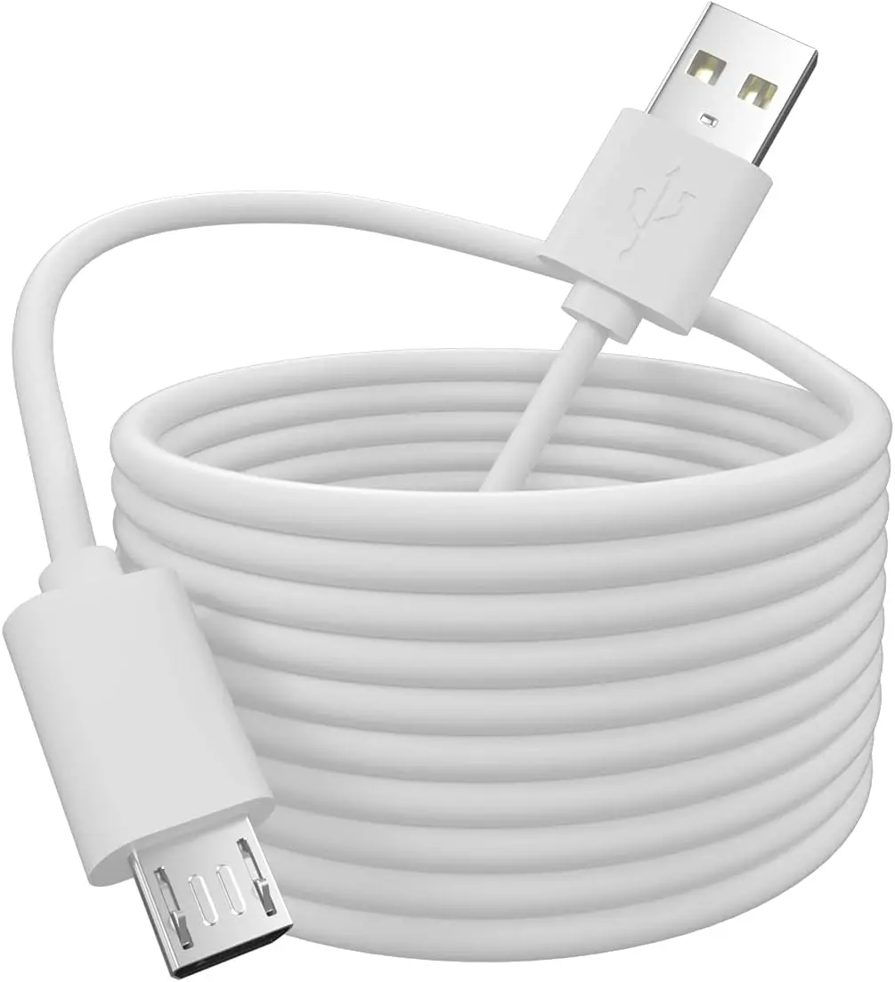 20FT Long USB Power Extension Cable for WyzeCam,WyzeCam Pan,YI Camera,Indoor,Furbo Dog,Blink,Cloud Cam,Type A to Micro USB Charging Charger Cord for Security Camera
