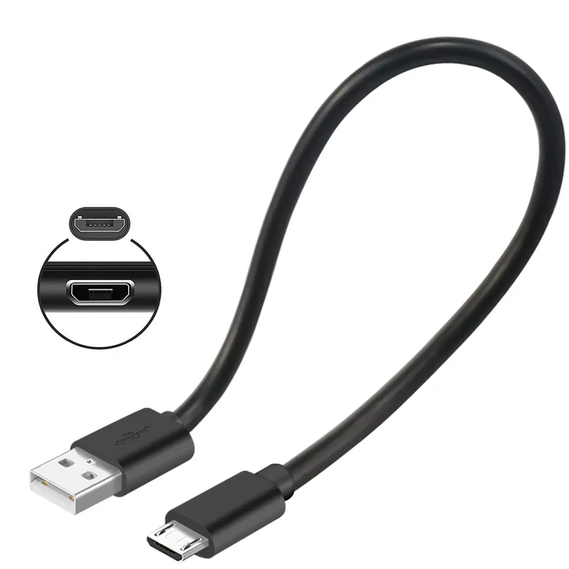 Short Micro USB Cable,Android Charger Compatible with Fire Stick,for Roku Stick,PS4,for Xbox.Fast Charging Cord for Kindle Tablet,for Bose SoundLink Speaker,Chromecast,Computer Phone,Power Bank,8 inch